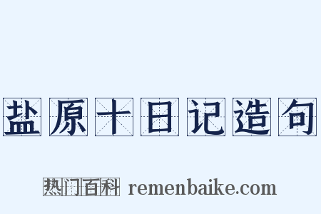 盐原十日记造句是什么意思的图片